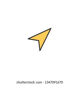 Navigation icon design. Essential icon vector illustration