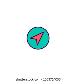 Navigation icon design. Essential icon vector illustration