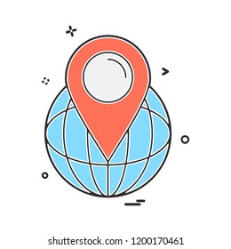 Navigation icon design vector