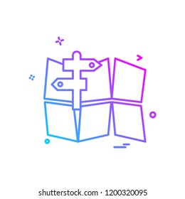 Navigation icon design vector