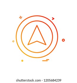 Navigation icon design vector