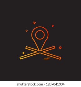 Navigation icon design vector