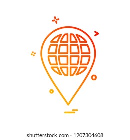 Navigation icon design vector