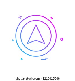 Navigation icon design vector