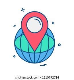 Navigation icon design vector