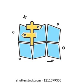 Navigation icon design vector