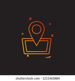 Navigation icon design vector
