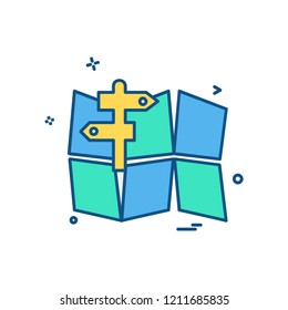 Navigation icon design vector