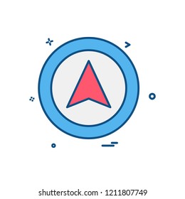 Navigation icon design vector