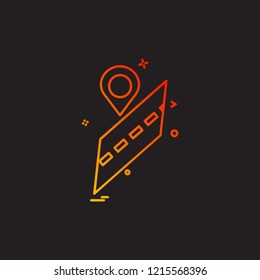 Navigation icon design vector