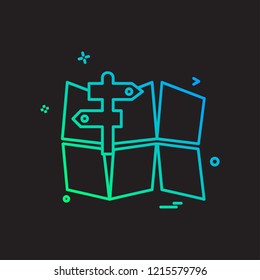 Navigation icon design vector