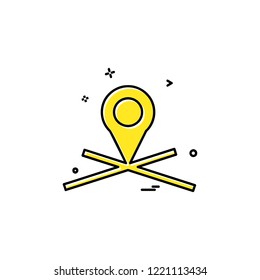 Navigation icon design vector