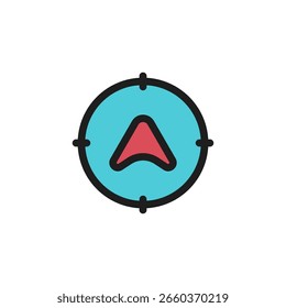 o ícone de navegação é projetado em um estilo visualmente atraente e facilmente reconhecível. É adequado para várias necessidades visuais, como aplicativos, mídia digital ou outros projetos de design gráfico