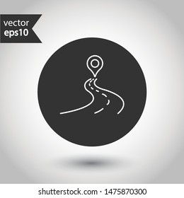 Navigation icon. Destination point sign. Location vector symbol. Round icon design