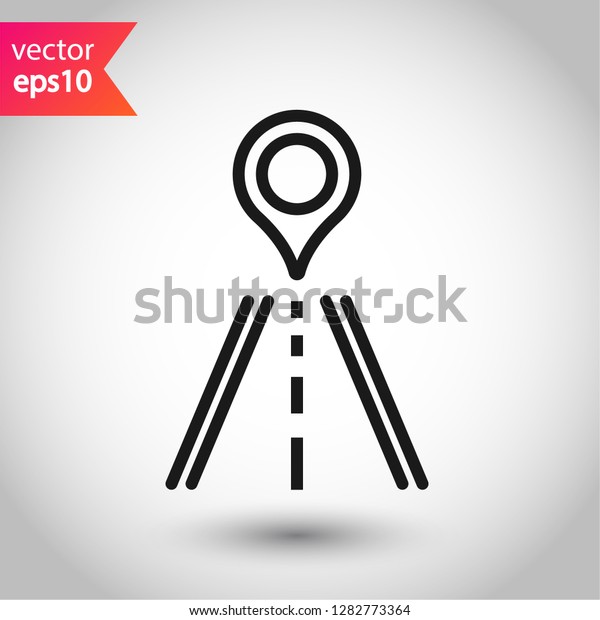 Navigation icon. Destination point sign. Location\
vector symbol