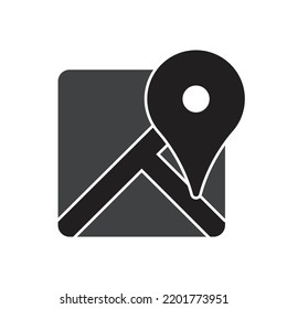 navigation icon. Directions map icon, vector illustration.