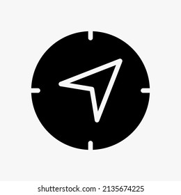 NAVIGATION. NAVIGATION ICON. ELECTRONIC MAP ICON. BLACK ICON. GPS NAVIGATION ICON