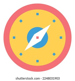 ilustración de vector de color plano de icono de navegación. símbolo comercial