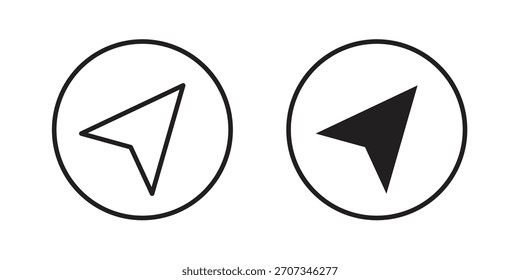 Navigation icon. flat and stroke style Collection. simple symbol