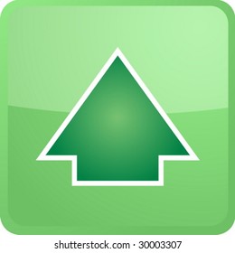 Botón brillante del icono de navegación, forma cuadrada