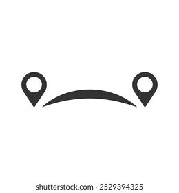 Navigation icon. GPS navigation vector illustration on white isolated background.
