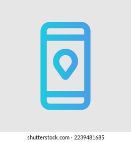 Navigation icon in gradient style about travel, use for website mobile app presentation