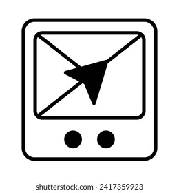 Navigation icon isolate white background vector stock illustration