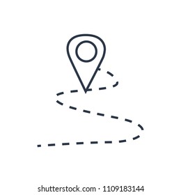 Navigation icon. Isolated destination and navigation icon line style. Premium quality vector symbol drawing concept for your logo web mobile app UI design.