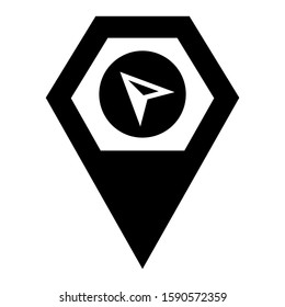 navigation icon isolated sign symbol vector illustration - high quality black style vector icons
