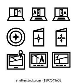 navigation icon isolated sign symbol vector illustration - Collection of high quality black style vector icons
