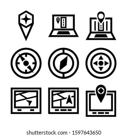 navigation icon isolated sign symbol vector illustration - Collection of high quality black style vector icons
