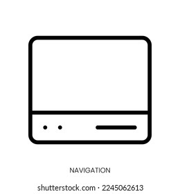 navigation icon. Line Art Style Design Isolated On White Background