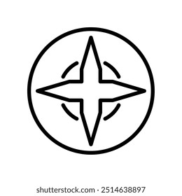 navigation icon, line vector isolated on white background. trendy and modern design