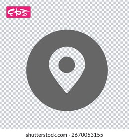 Icono de navegación, ícono de ubicación, ícono de coordenadas, coordenadas, archivo de ilustración de ícono de Vector de formato EPS
