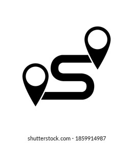 Navigation icon, logo isolated on a white background