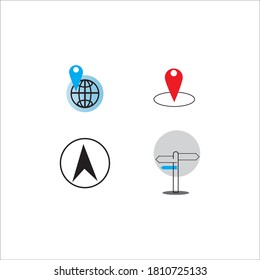 Navigation icon logo, vector design illustration