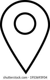 Navigation icon mark, Related Line Icon. line icon. Map mark location. Icon vector map pin location.