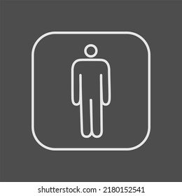 The Navigation Icon Of The Mens Room. Wayfinding Wc Element. Vector