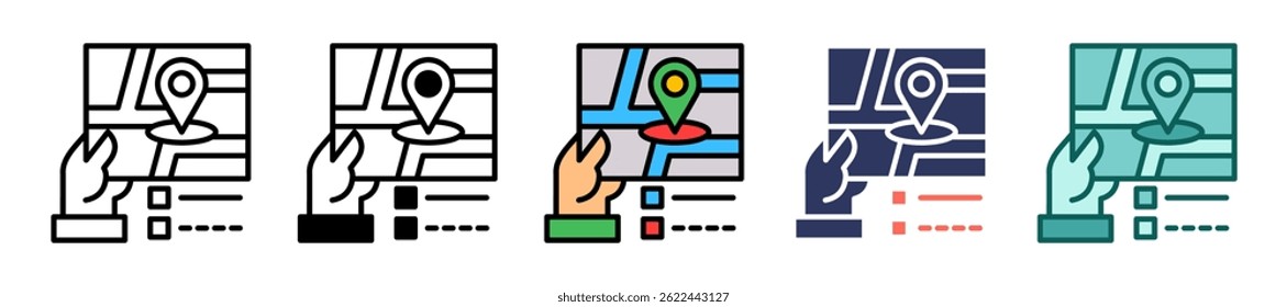 Navigation Icon Multiple Vector Illustration