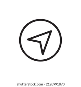 Navigation icon on white background. Arrow icon. cursor choice. Vector illustration