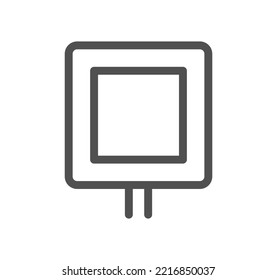 Navigation icon outline and linear vector.
