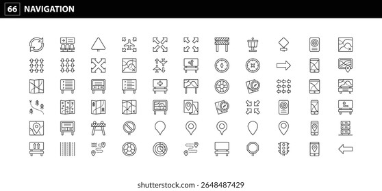 Navigation Icon Pack - Maps Directions GPS Location and Road Signs