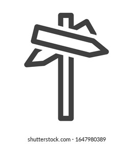 Navigation icon. Pointer with arrows pointing in different directions. Isolated vector on a white background.