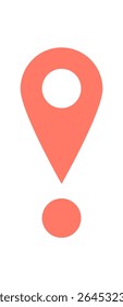 Navigation icon representing location and map. Simple yet effective symbol for digital applications. This flat style visual illustrates navigation technology, mobile applications, and online