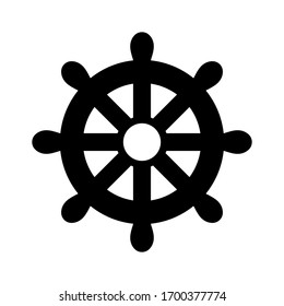 Navigation icon, rudder design trendy style