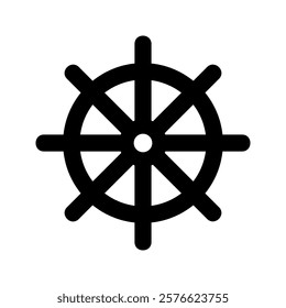 Navigation icon : rudder design trendy