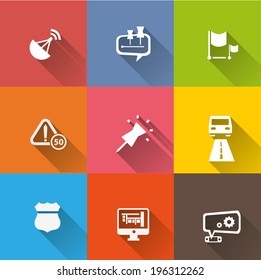 Navigation icon set 1