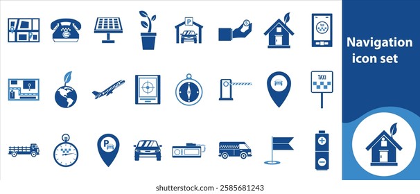 Navigation icon set, flat, navigation, sign, travel, marker, map, pin, point, isolated, set, graphic, vector, design, icon, simple, sign, symbol, location, illustration and more