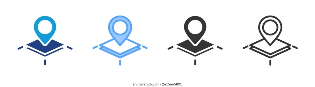 Navigation icon set multiple style collection