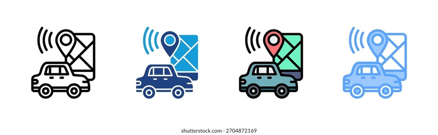 Navigation icon set multiple style collection